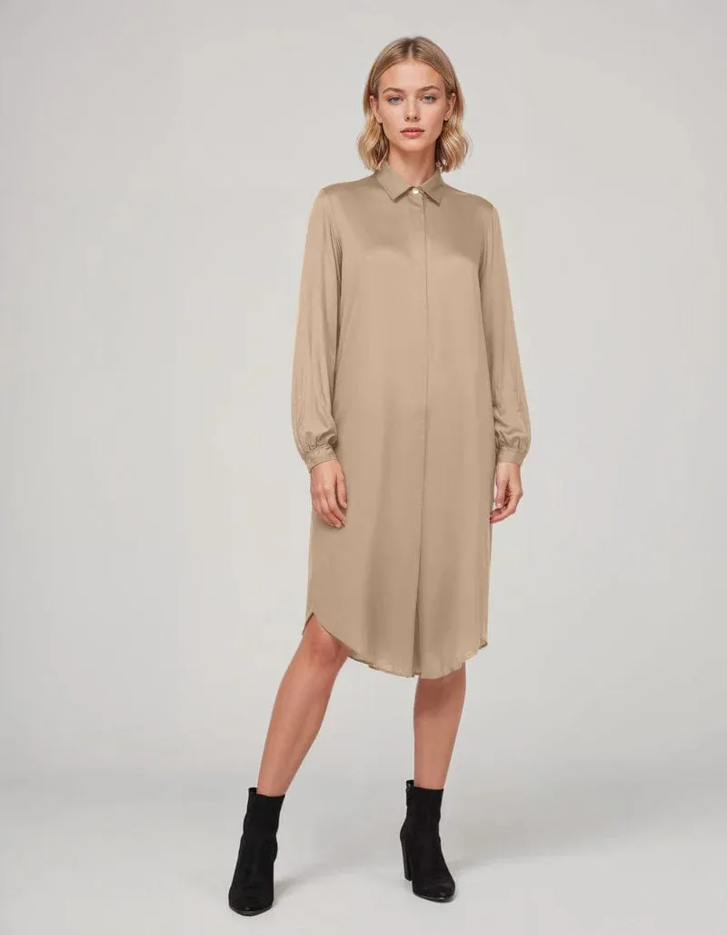 Stella Satin TENCEL™ Shirt Dress | Multiple Colours