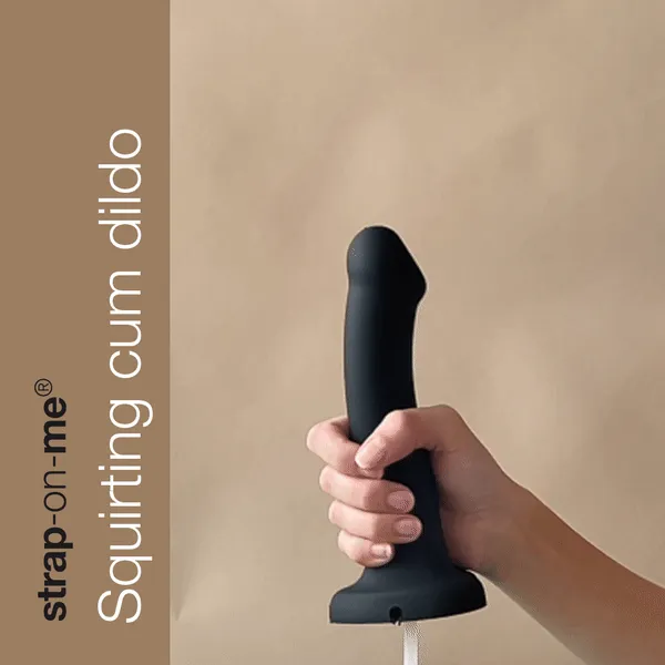 Strap-On-Me 5.7 Inch Silicone Squirting Cum Dildo - Vanilla