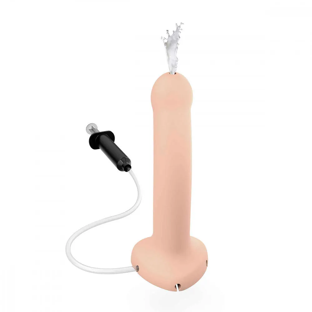 Strap-On-Me 5.7 Inch Silicone Squirting Cum Dildo - Vanilla