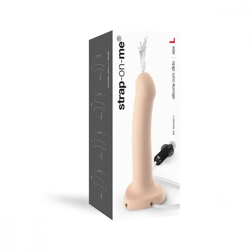 Strap-On-Me 7.5 Inch Silicone Squirting Cum Dildo - Vanilla