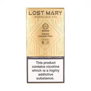STRAW GOLDEN PINA - LOST MARY BM600S GOLD EDITION DISPOSABLE VAPE