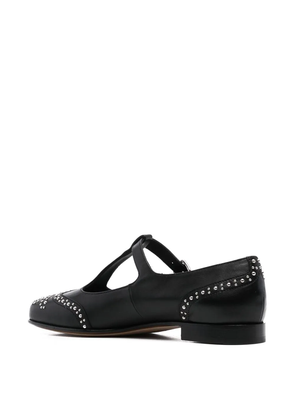 Stud-embellished mary jane shoes