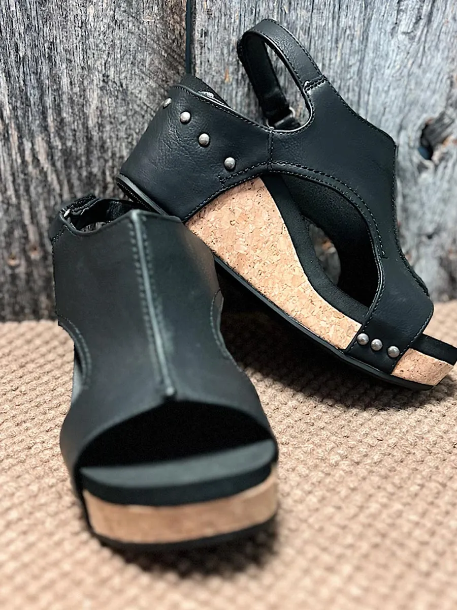 Stunncal Mid Heel Wedge Sandals