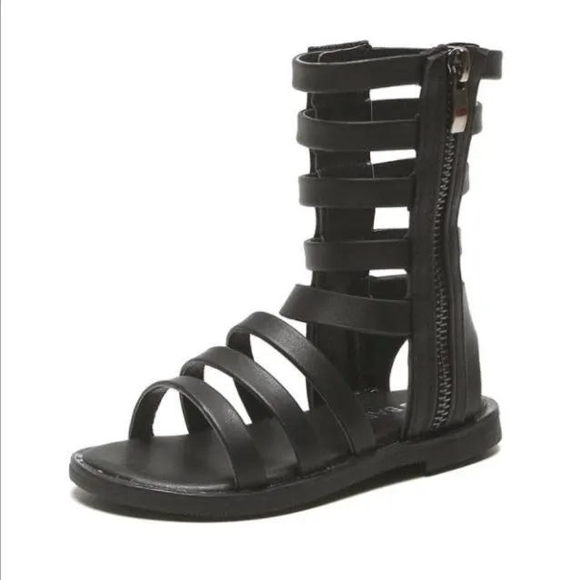 summer fashion Roman boots High-top girls sandals kids gladiator sandals