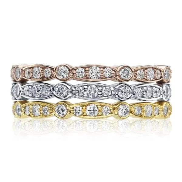 Tacori Platinum Sculpted Crescent Diamond Eternity Band