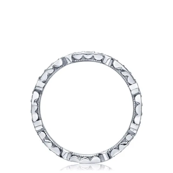 Tacori Platinum Sculpted Crescent Diamond Eternity Band