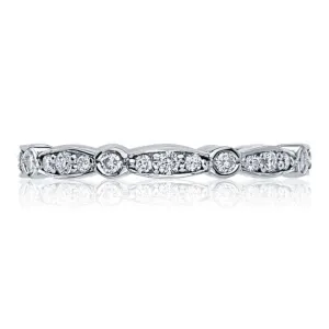 Tacori Platinum Sculpted Crescent Diamond Eternity Band