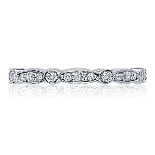 Tacori Platinum Sculpted Crescent Diamond Eternity Band