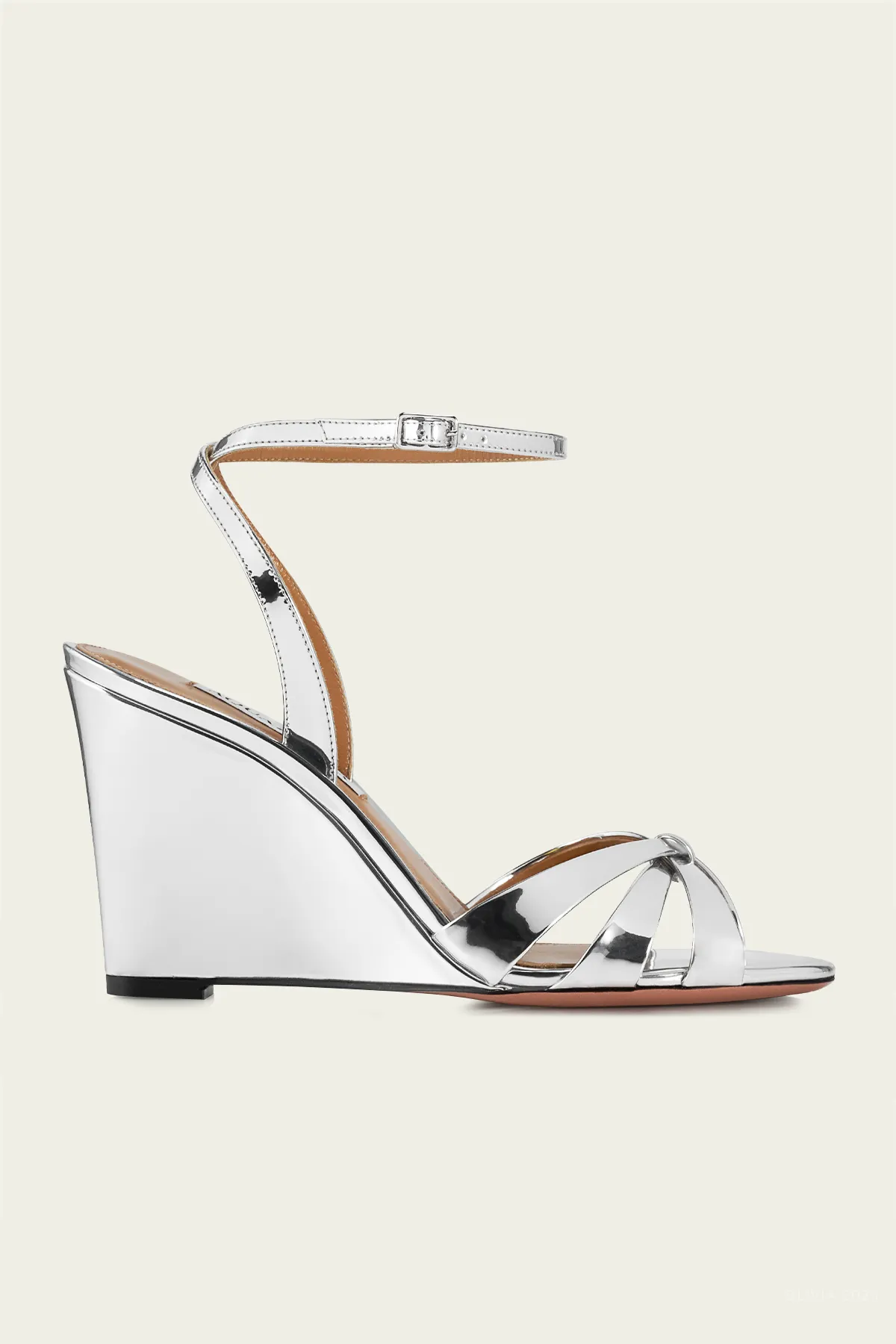 Tati Wedge 85 in Silver