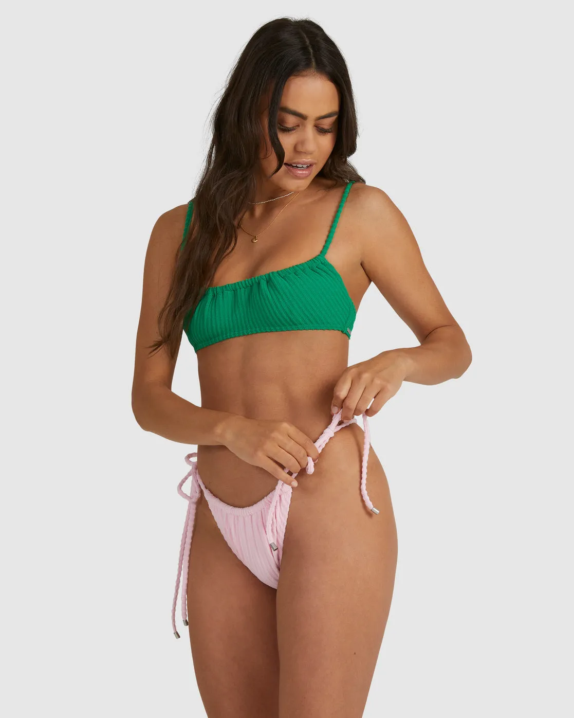 Terry Rib Bells Bikini Bottom