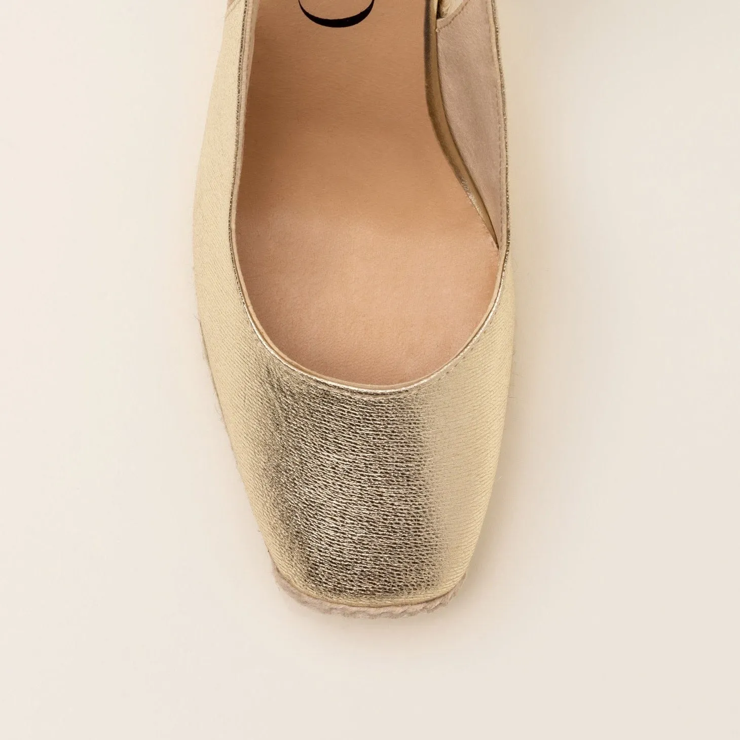 TEYMA Gold espadrilles