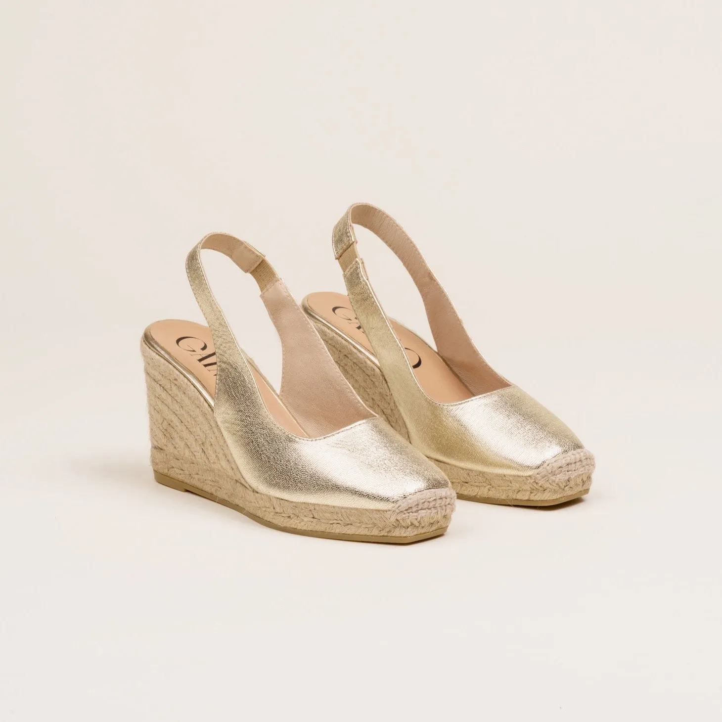 TEYMA Gold espadrilles