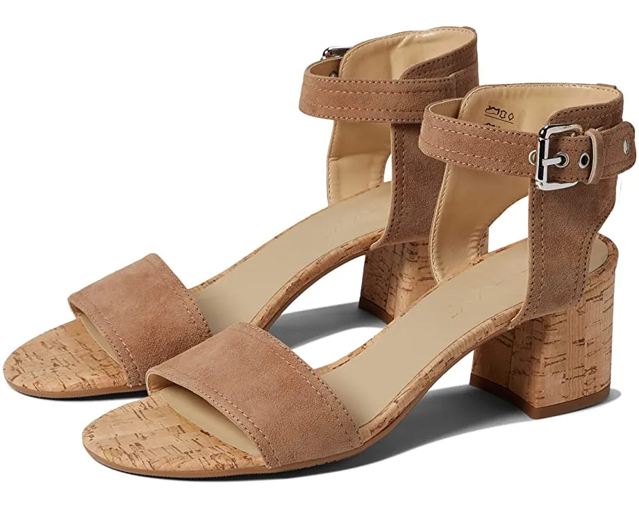 TGIF cork block heel in mud