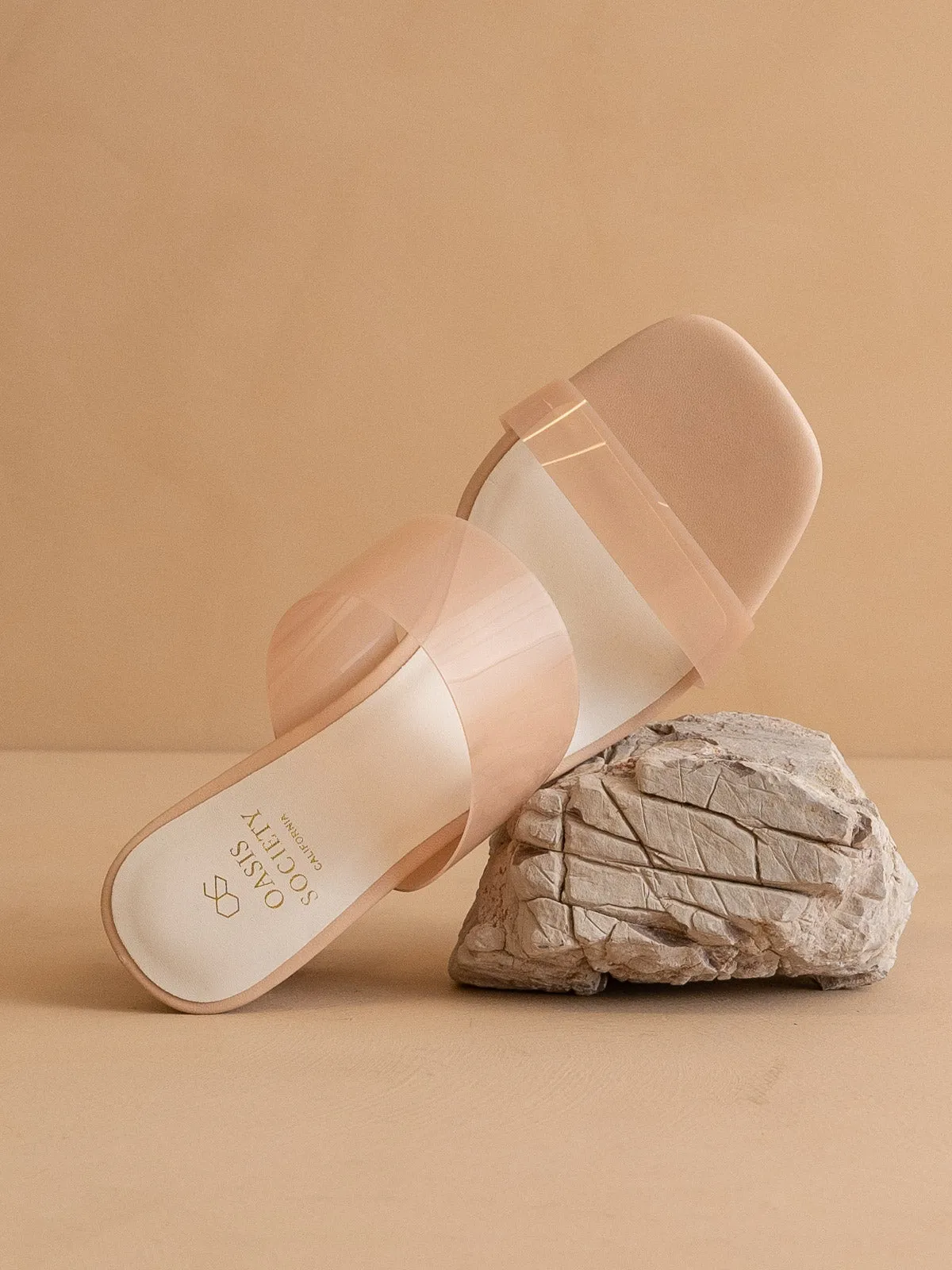 The Bagan | Apricot Transparent Sandal Heel
