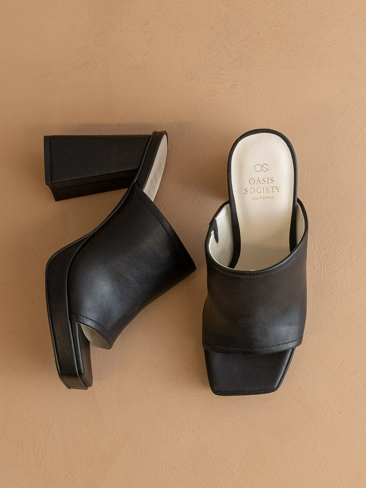 The Vivienne | Black Slip On Platform heel