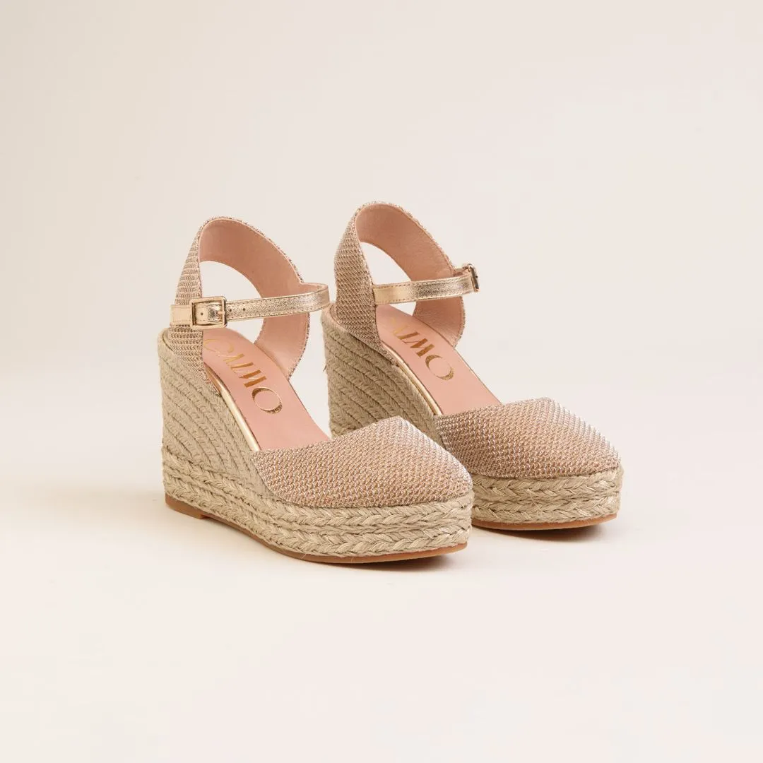 TIRI Gold espadrilles