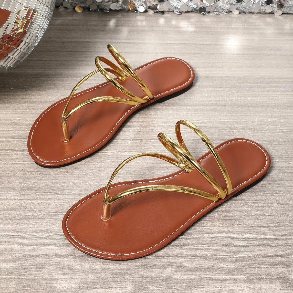 Toe Post Flats Sandals
