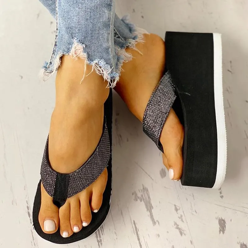 Toe Post Platform Muffin Sandals