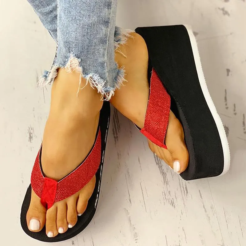Toe Post Platform Muffin Sandals