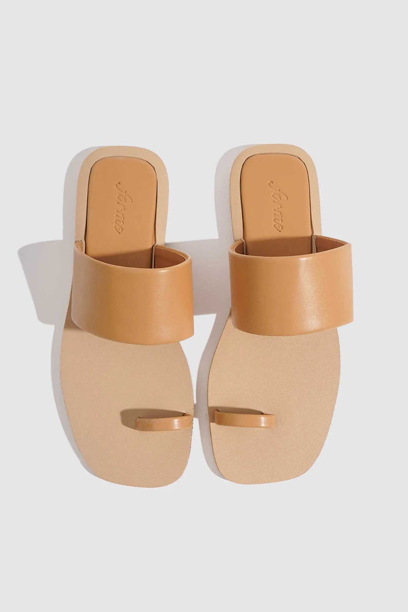 Toe Strap Square Toe Padded Sandals