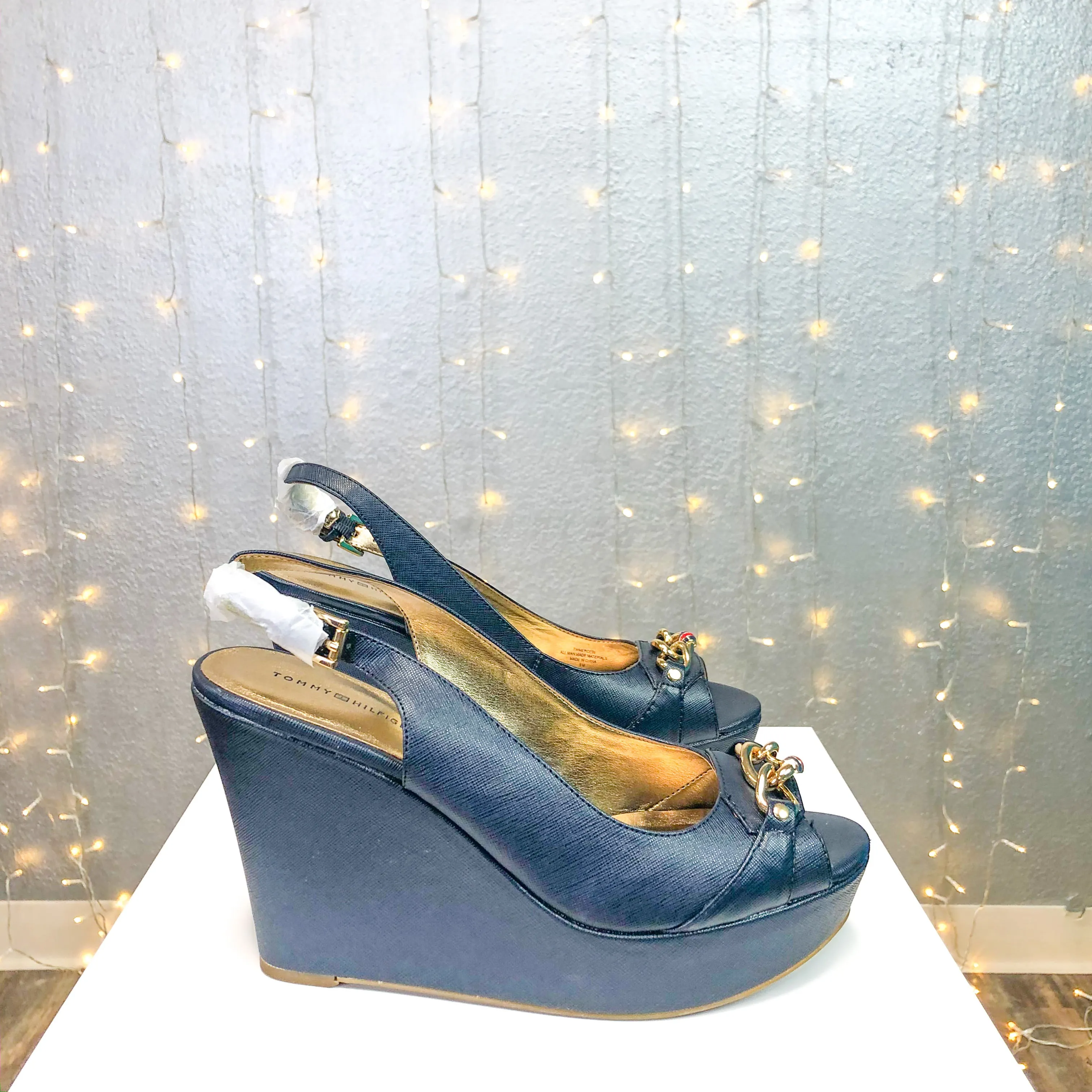 Tommy Hilfiger- Blue Twmercedi wedges