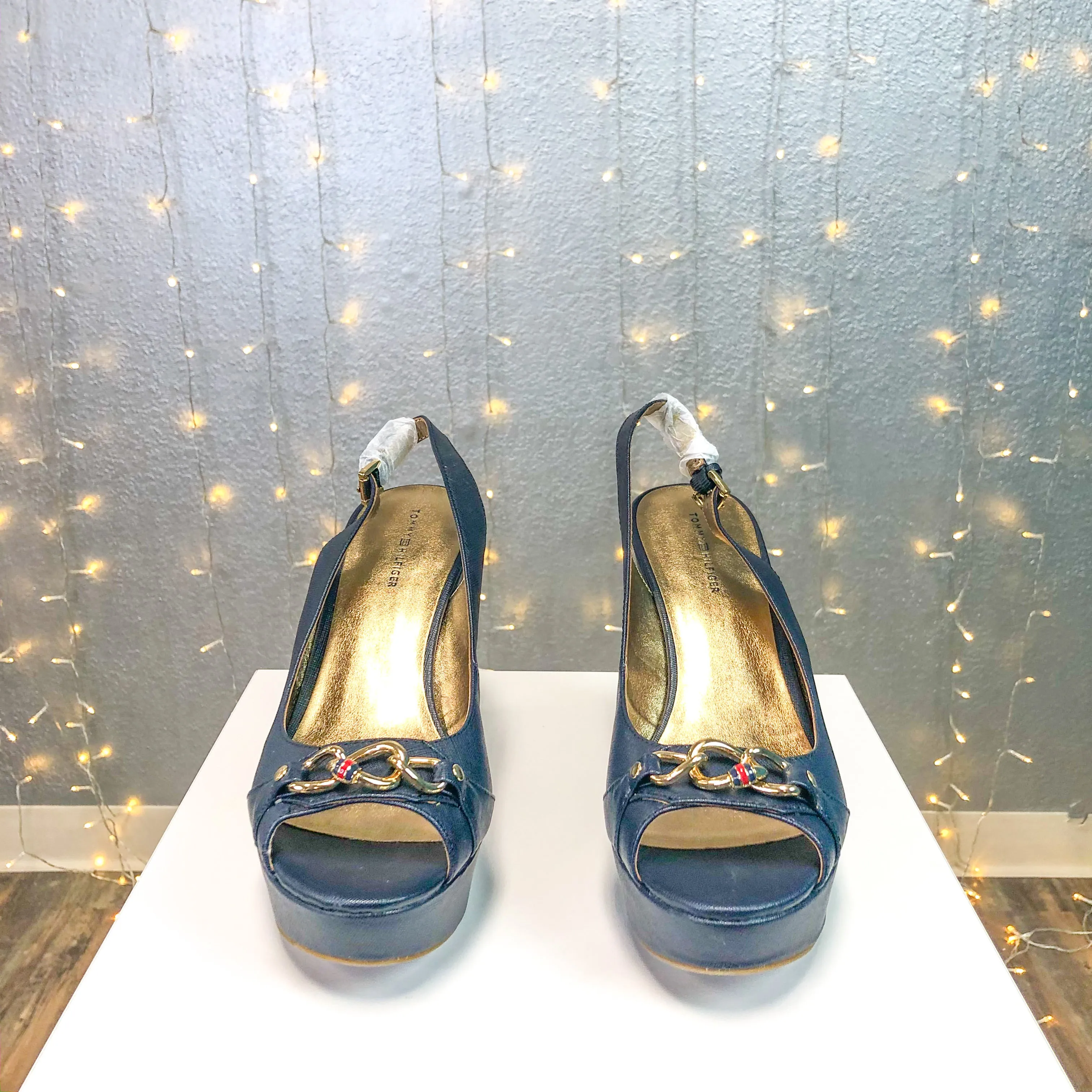 Tommy Hilfiger- Blue Twmercedi wedges