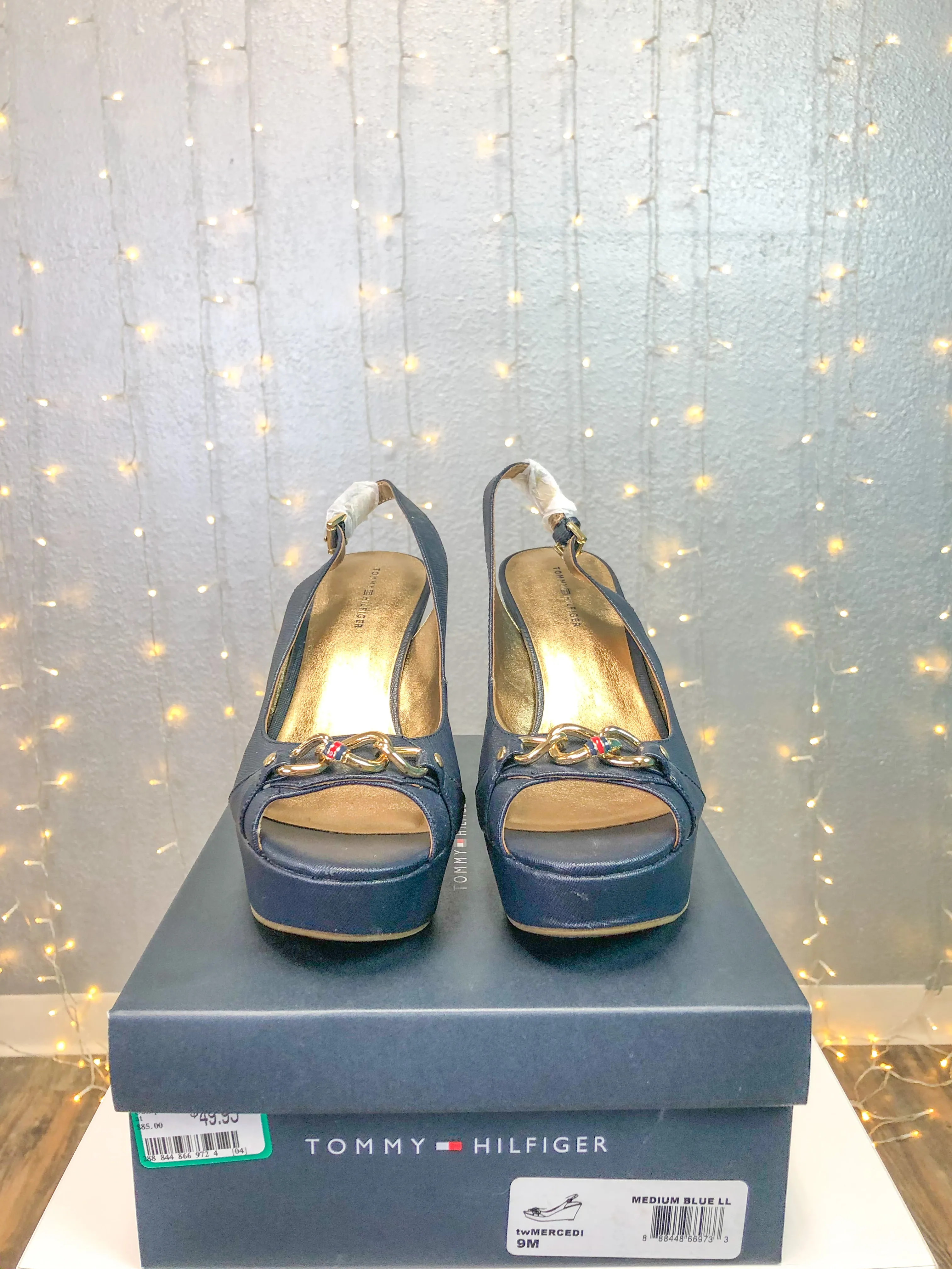 Tommy Hilfiger- Blue Twmercedi wedges