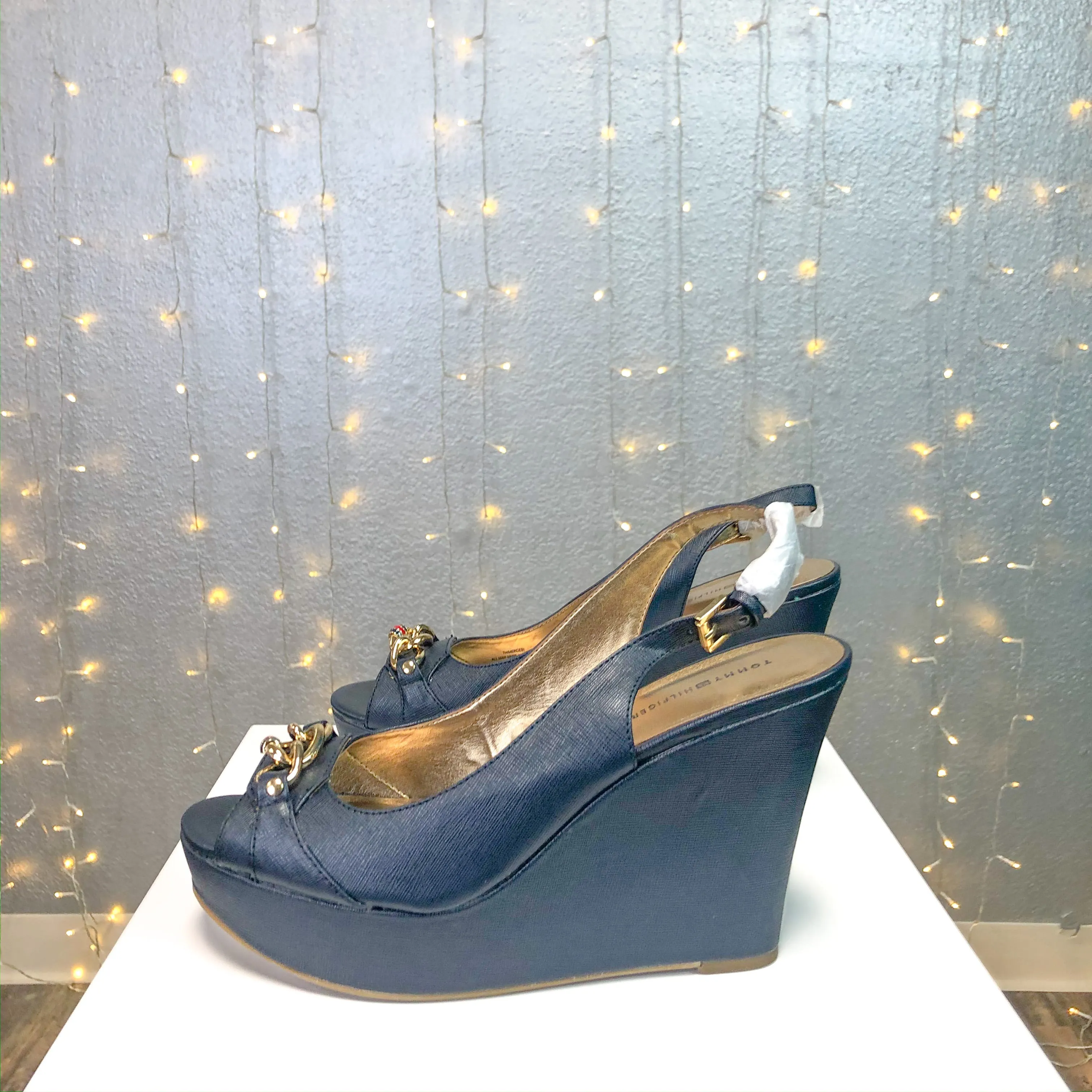 Tommy Hilfiger- Blue Twmercedi wedges