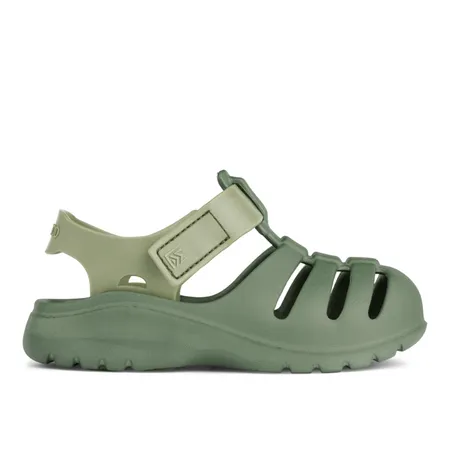 UK 6 Beau Two-Toned Green Sandals