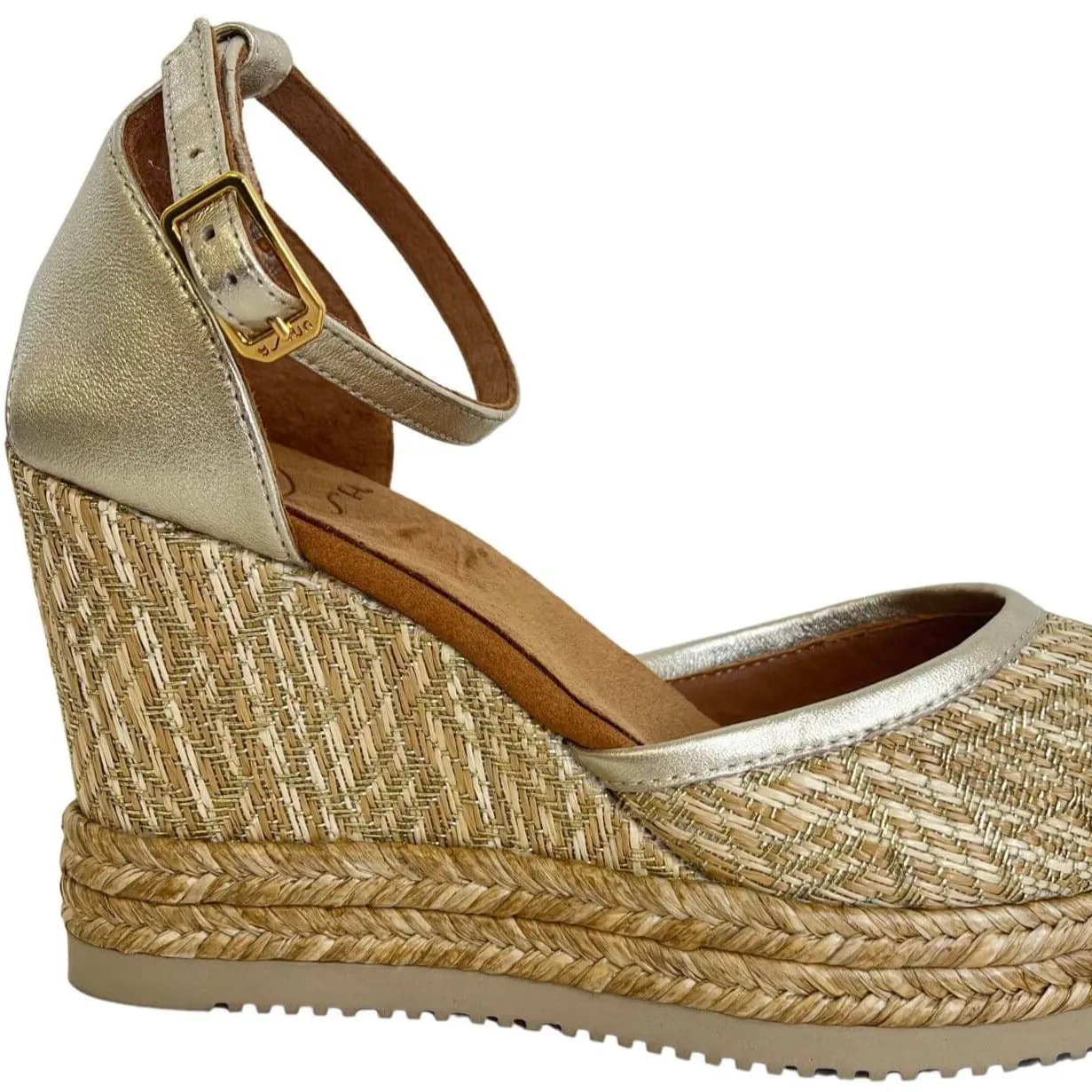 Unisa Cameo Gold Wedge Shoes
