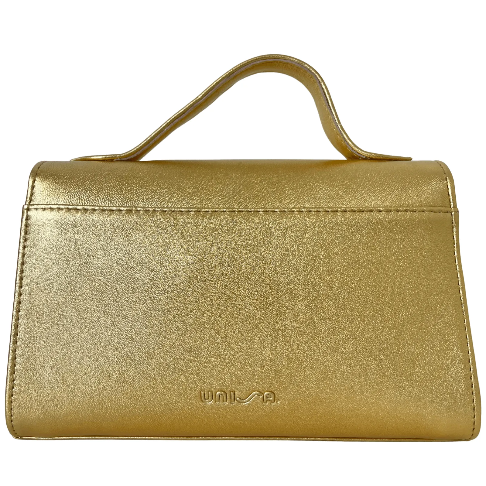 Unisa Zchiara Gold Leather Bag