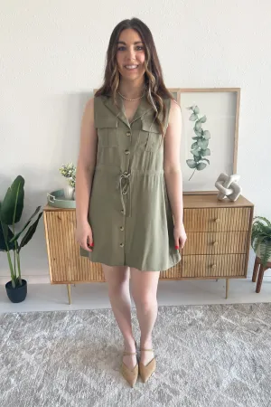 Utility Tie Shirt Dress
