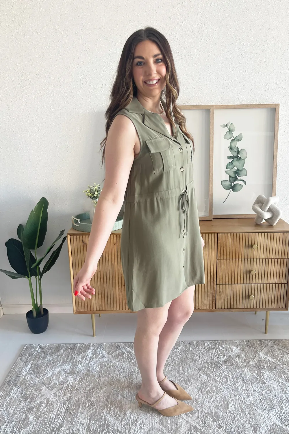 Utility Tie Shirt Dress