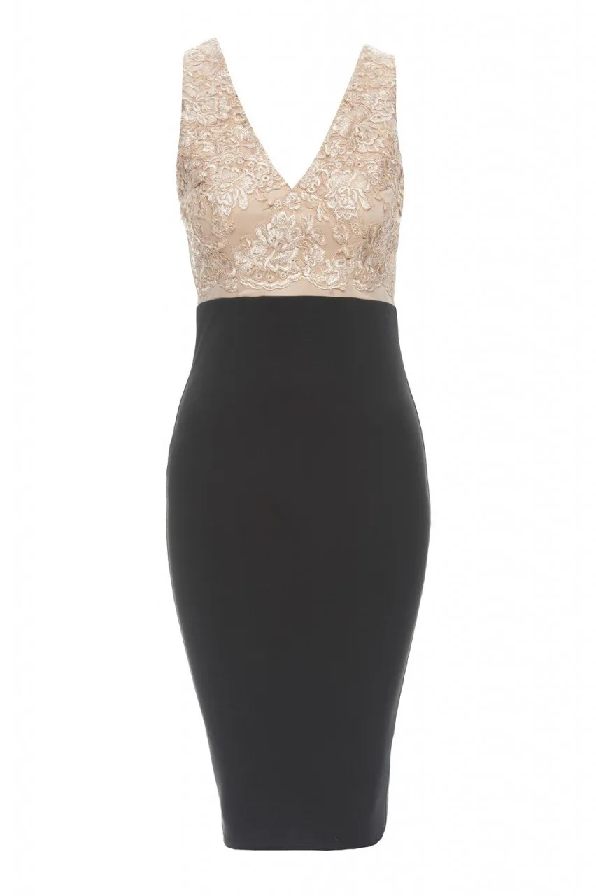 V Neck Lace Dress