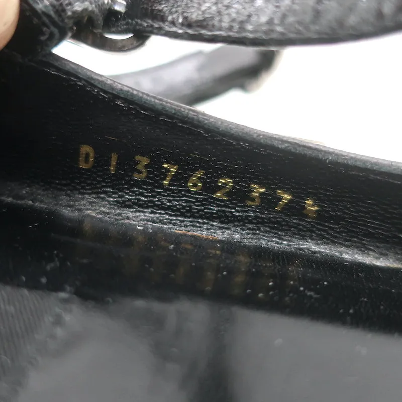 Valentino Noir Rockstud Caged Ballet Flats Black Leather Size 37.5