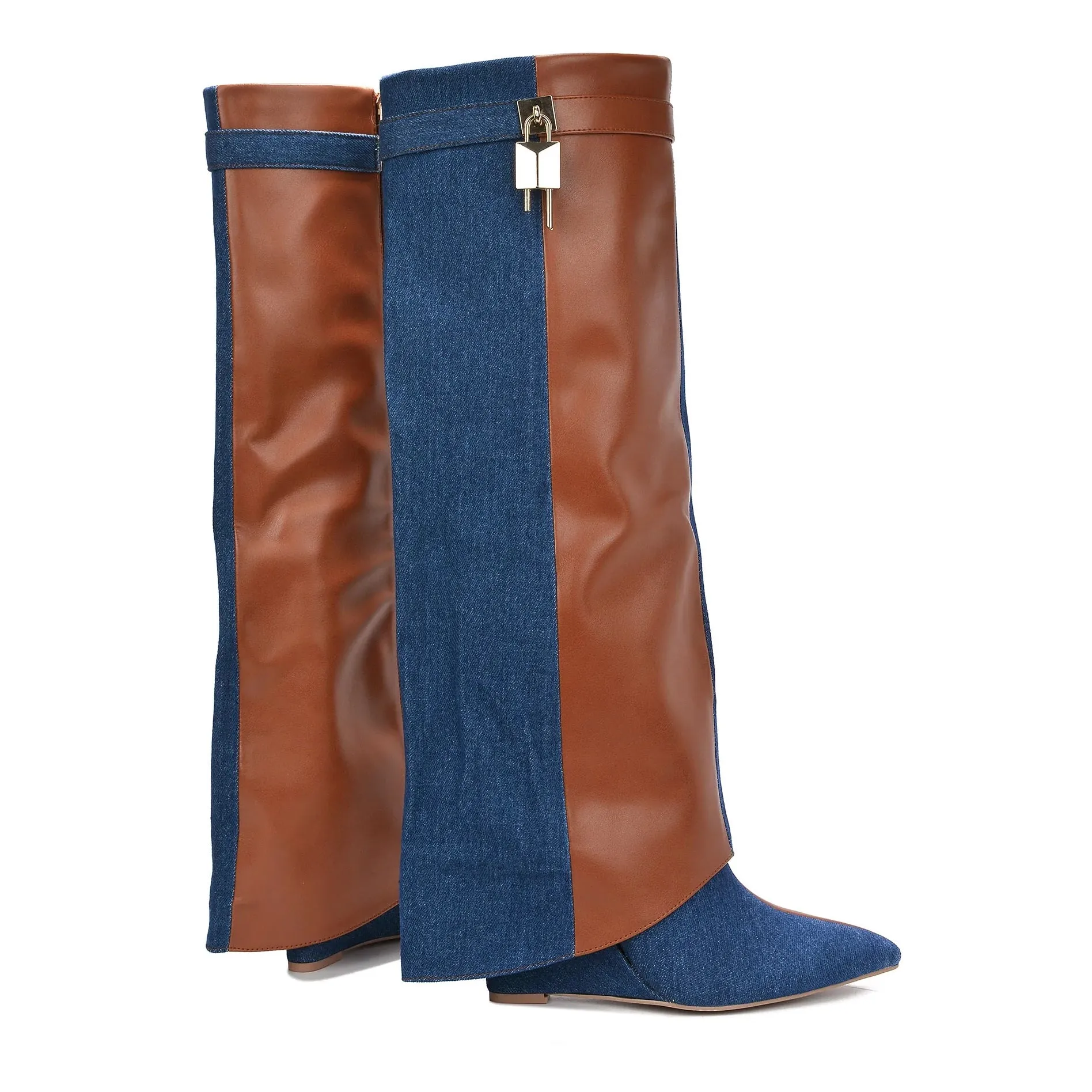 VALERI-5 Denim Blue/Tan