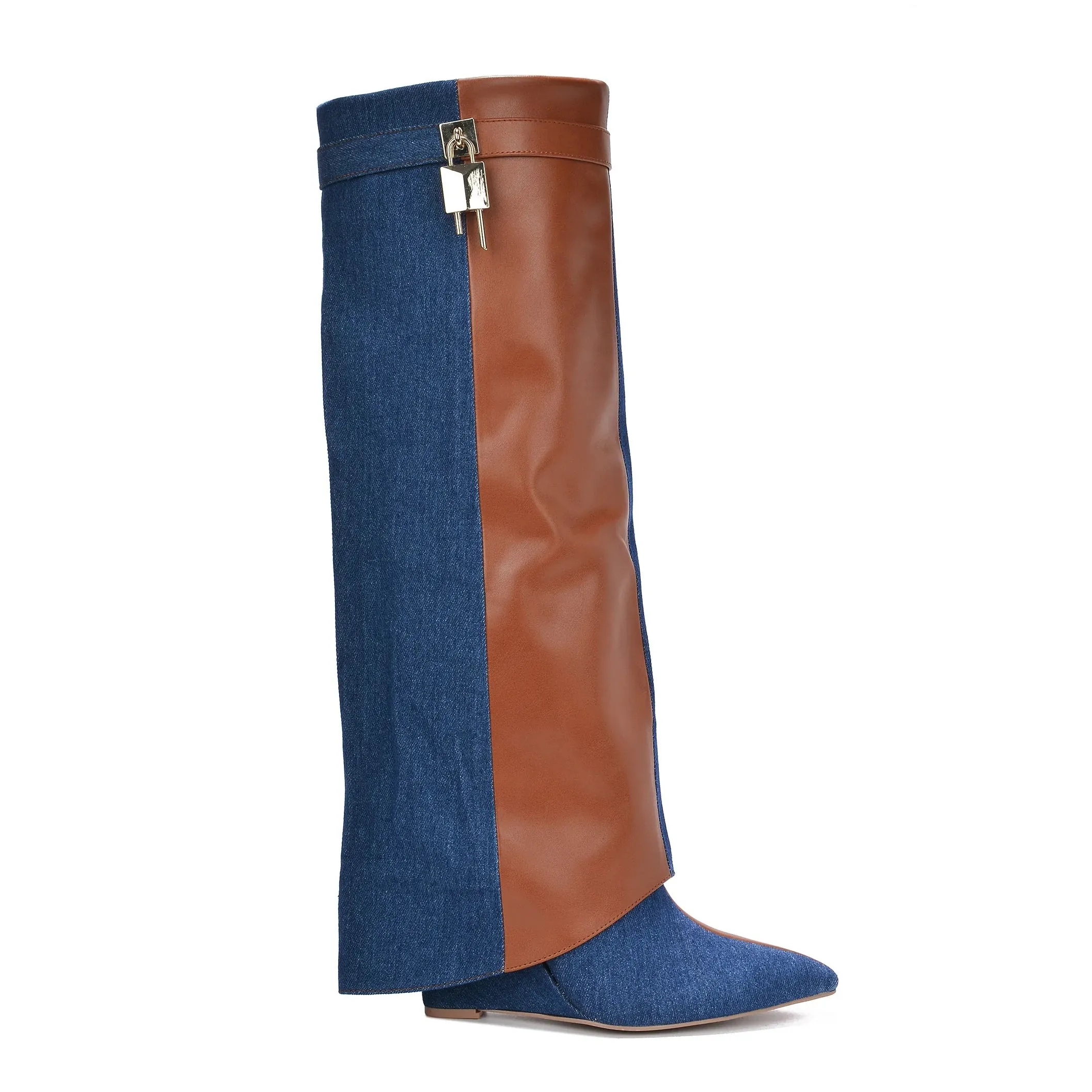 VALERI-5 Denim Blue/Tan