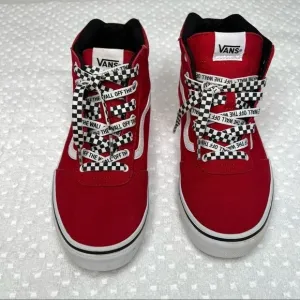 Vans Kids Red Of The Wall500714 Lace Up Sneaker Shoes. Size 6,5