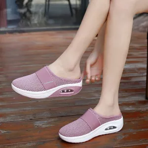 Vertvie Sandals Wedges Platform Shoes Female Slides Slippers Breathable Mesh Lightweight Ladies Footwear