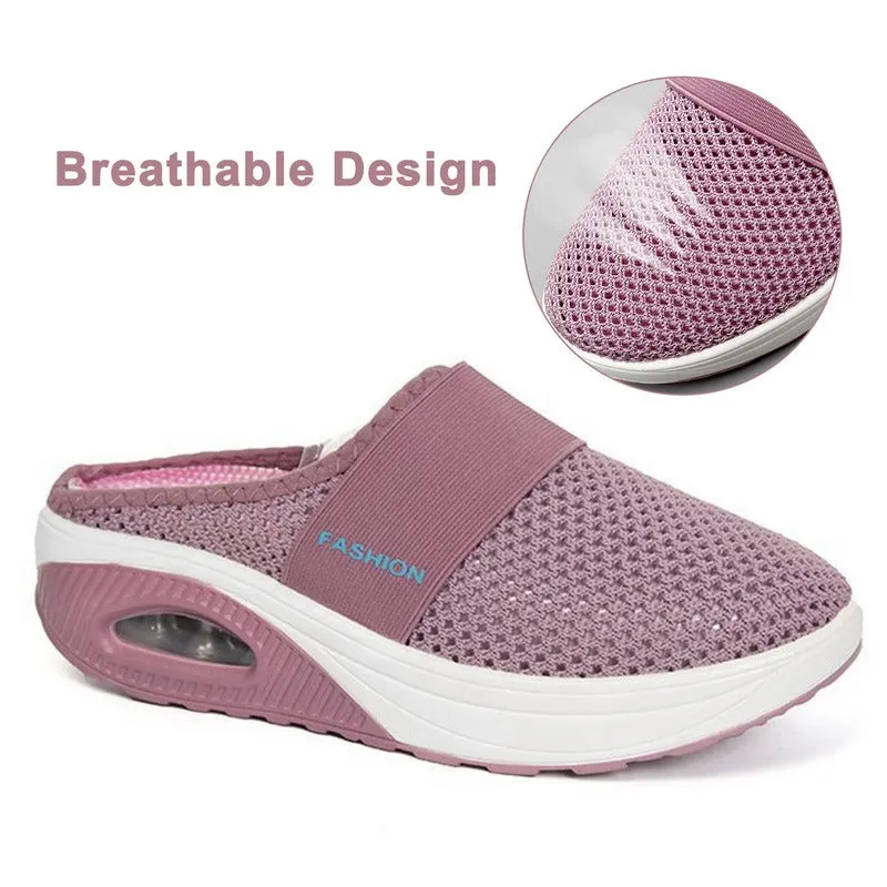 Vertvie Sandals Wedges Platform Shoes Female Slides Slippers Breathable Mesh Lightweight Ladies Footwear