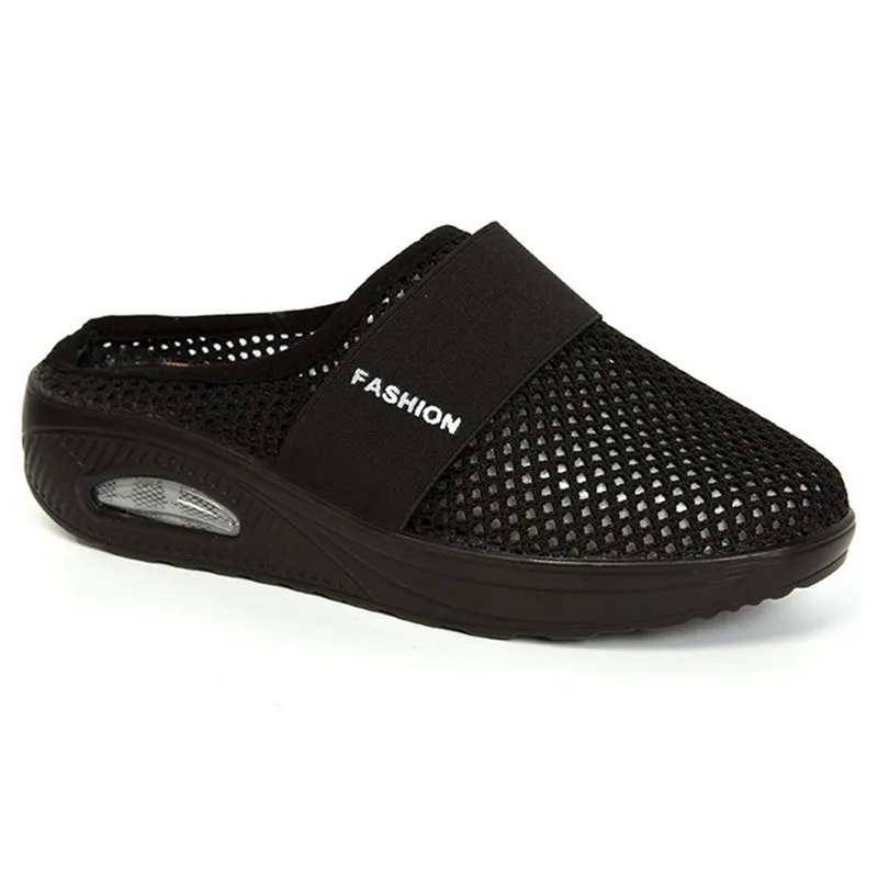 Vertvie Sandals Wedges Platform Shoes Female Slides Slippers Breathable Mesh Lightweight Ladies Footwear