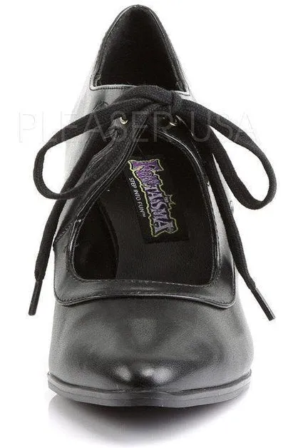 VICTORIAN-03 Mary Jane | Black Faux Leather