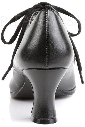 VICTORIAN-03 Mary Jane | Black Faux Leather