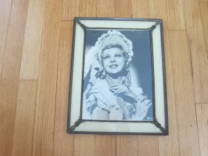 Vintage Framed Autograph Photo of Diana Galen