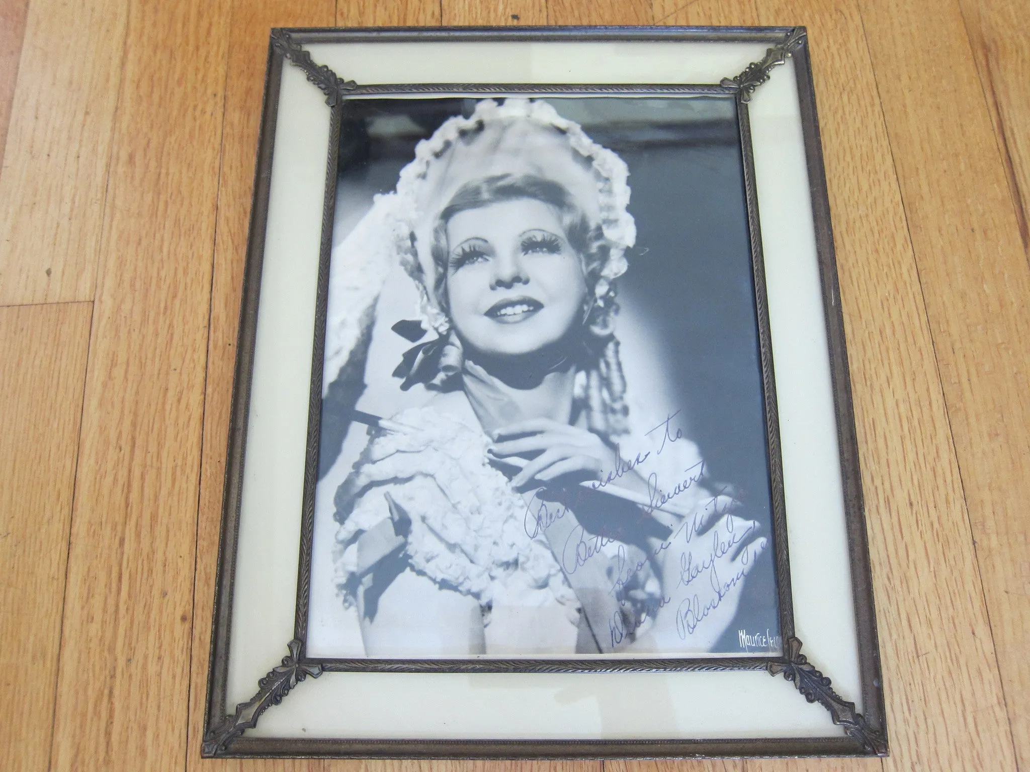 Vintage Framed Autograph Photo of Diana Galen