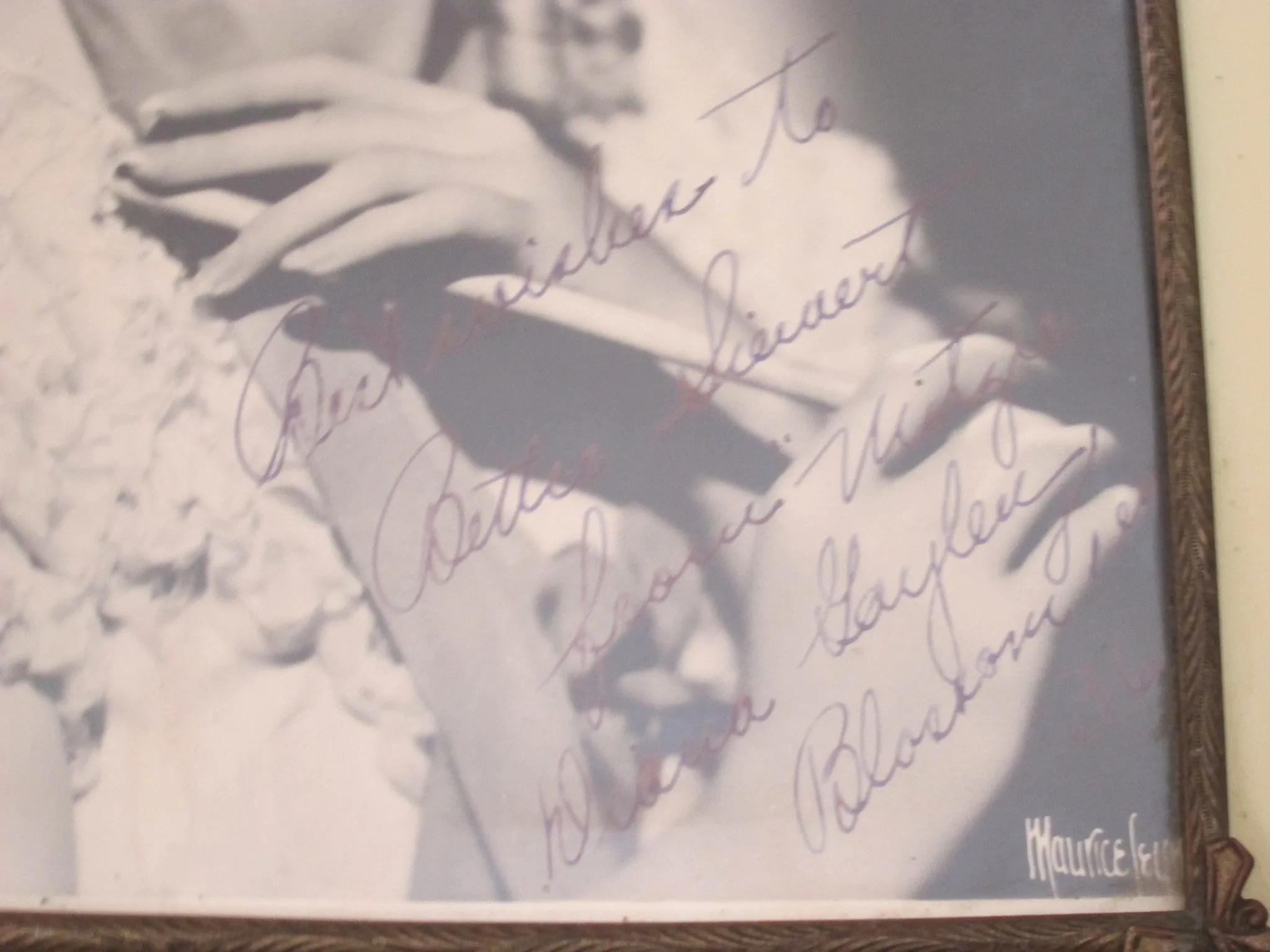Vintage Framed Autograph Photo of Diana Galen