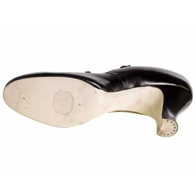 VINTAGE Patent Leather Shoes Mary Jane Button 1920s Walk Over NIB EU 36 US 6