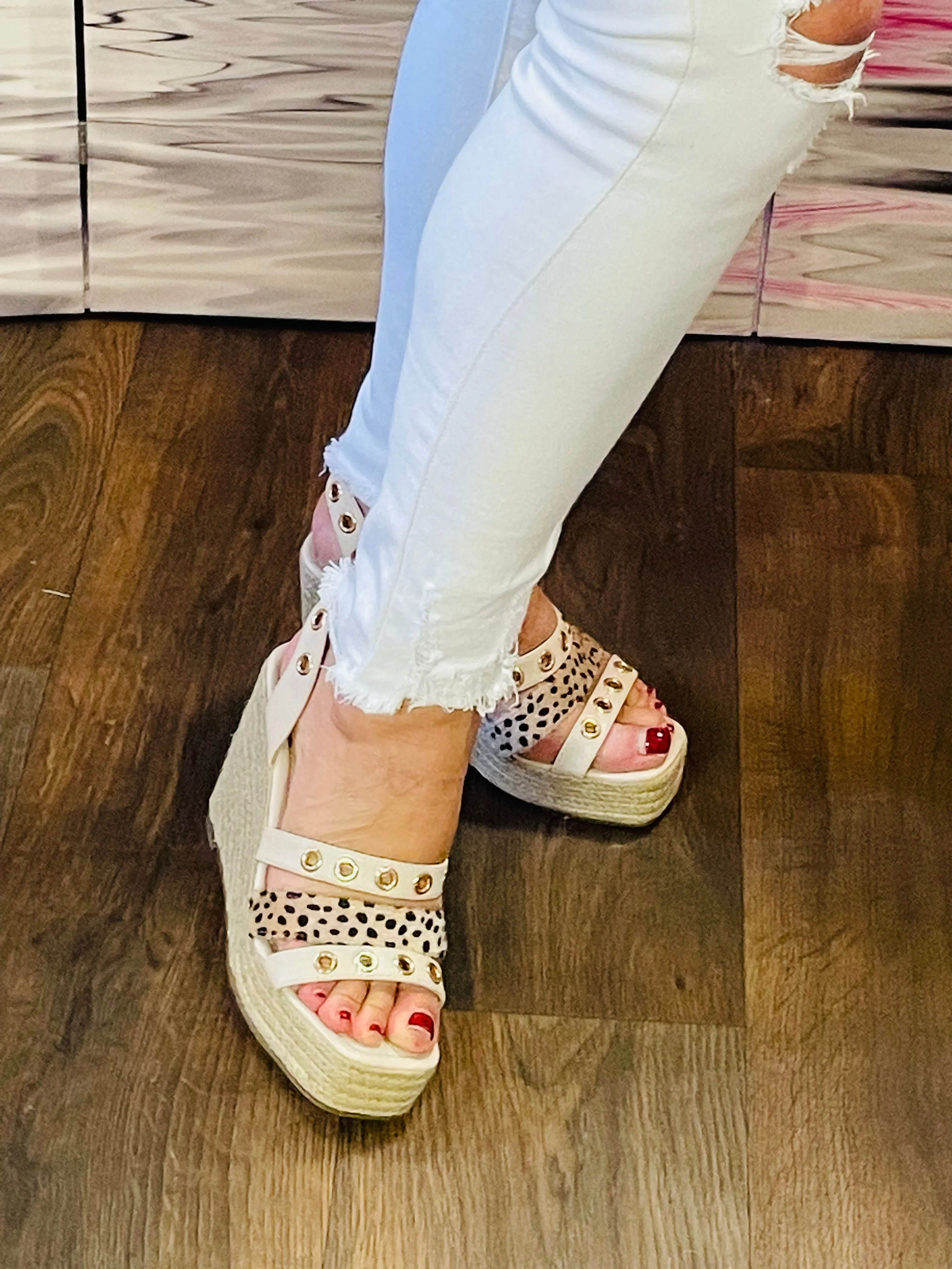 WEDGE HEEL SANDALS ( L1359 ) - 3 colours