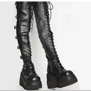 Wedges Long Boots - Autumn/Winter Over-the-Knee Boots for Women, Cosplay High Platform, High Heel Gothic Botas