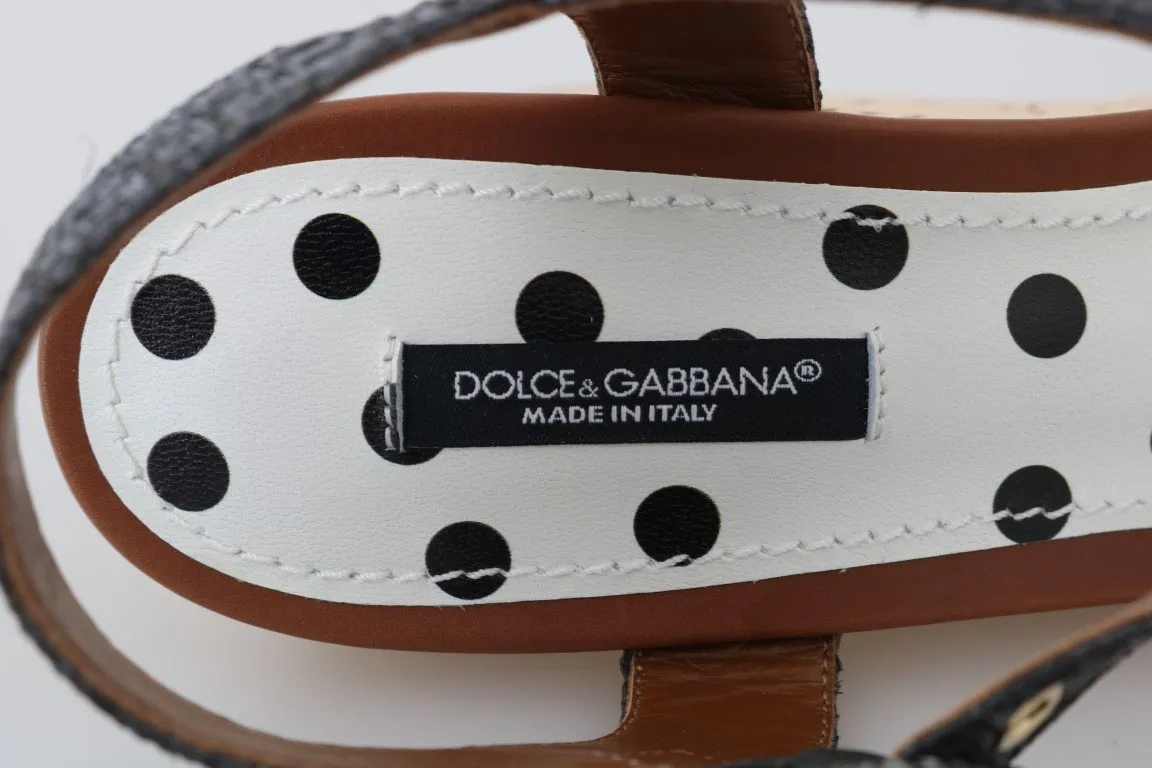 White Black Wedges Platform Sandals